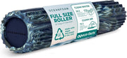 Oceanfoam Tidal Roller - Natural - Muscle Massage Foam Roller for Back Pain & Stretching - Firm and Ergonomic Wide Wave Textured - Yoga, Athletics, & Wellness - Full Size, 20" x 5"