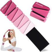 Wrist Weights for Women At Home Ankle Weights Set of 2 (1 lb /2 Lbs Each) Adjustable Weighted Wristbands Arm Leg Weights for Women Men Suitable for Walking Swimming Running Pilates Yoga Gym