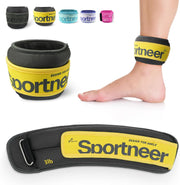 Sportneer Ankle Weights 0.5/1/2/3/5 LBS 1 Pair Wrist Leg Arm Weights for Women Men Kids Child with Adjustable Straps, Strength Weighted for Jogging Running Walking Fitness Gym Workout