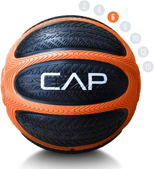 WF Athletic Supply Medicine & Exercise Ball - Durable Rubber & Consistent Weight Distribution; Comfort Textured Grip for Strength, Balance & Core Training, Multiple Choices Available