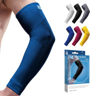 LP SUPPORT 668 Elbow Compression Sleeve Brace, Tennis and Golfer’s Elbow, Tendonitis, For Workouts, Men & Women (1-Pack)