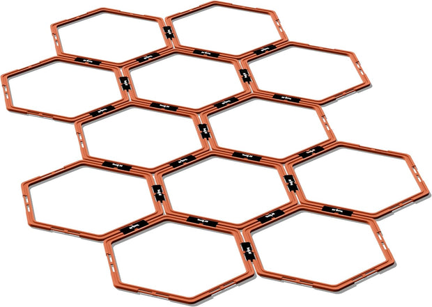 Yes4All Hex Agility Rings/Speed Rings with Carrying Bag – Hexagon Rings, Agility Hurdles for Agility Footwork Training