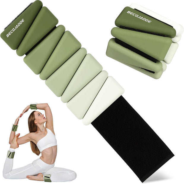 Wrist Weights for Women At Home Ankle Weights Set of 2 (1 lb /2 Lbs Each) Adjustable Weighted Wristbands Arm Leg Weights for Women Men Suitable for Walking Swimming Running Pilates Yoga Gym