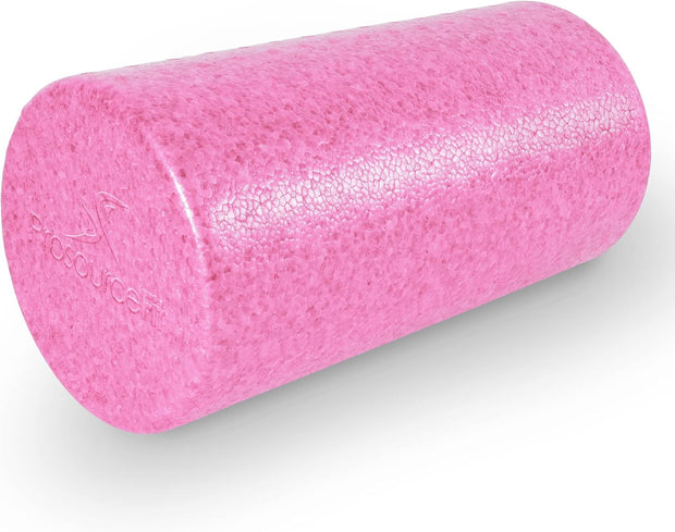 ProsourceFit High Density Foam Rollers 12 - inches Long, Firm Full Body Athletic Massage Tool for Back Stretching, Yoga, Pilates, Post Workout Muscle Recuperation, Black/Green